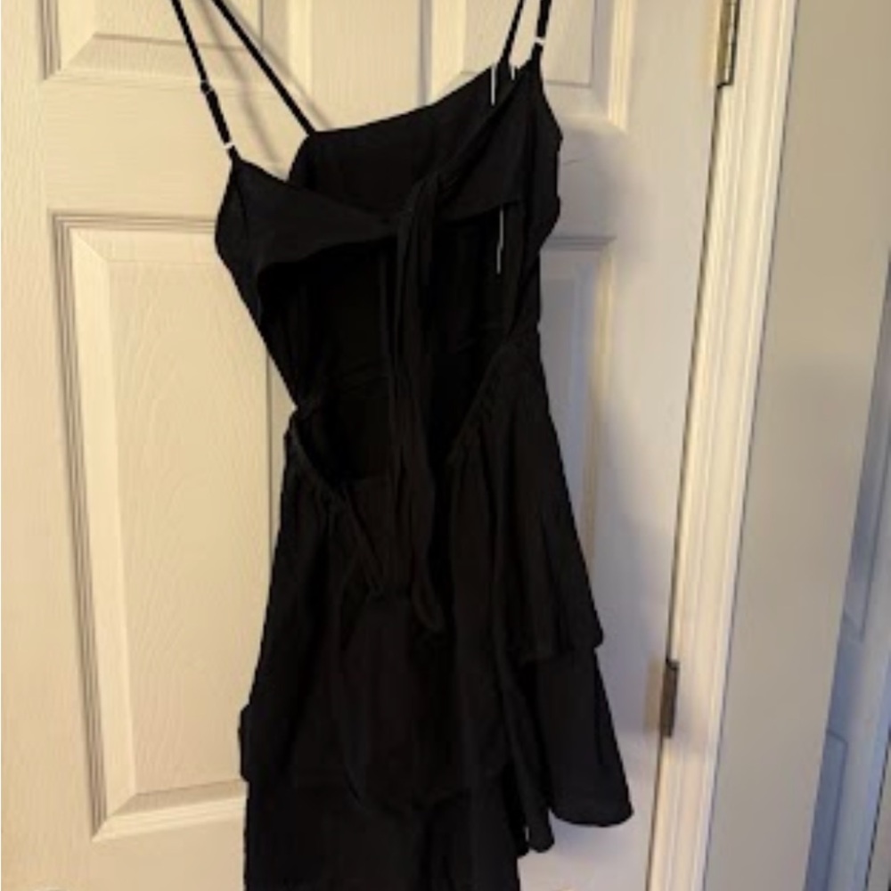 Halara Black Spaghetti Strap Backless Sundress - image 8